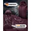 imageOutdoor Ventures Womens Lightweight Packable Hooded Puffer Vest Outerwear Zip Up Warm Sleeveless Winter Jacket Quilted CoatEggplant