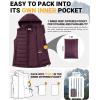imageOutdoor Ventures Womens Lightweight Packable Hooded Puffer Vest Outerwear Zip Up Warm Sleeveless Winter Jacket Quilted CoatEggplant