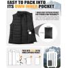 imageOutdoor Ventures Womens Lightweight Puffer Vest Outerwear Zip Up Warm Sleeveless Winter Jacket Padded Gilet Quilted CoatBlack