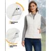 imageOutdoor Ventures Womens Lightweight Puffer Vest Outerwear Zip Up Warm Sleeveless Winter Jacket Padded Gilet Quilted CoatCream