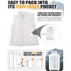 imageOutdoor Ventures Womens Lightweight Puffer Vest Outerwear Zip Up Warm Sleeveless Winter Jacket Padded Gilet Quilted CoatCream