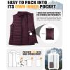 imageOutdoor Ventures Womens Lightweight Puffer Vest Outerwear Zip Up Warm Sleeveless Winter Jacket Padded Gilet Quilted CoatEggplant