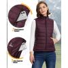 imageOutdoor Ventures Womens Lightweight Puffer Vest Outerwear Zip Up Warm Sleeveless Winter Jacket Padded Gilet Quilted CoatEggplant