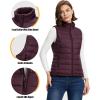 imageOutdoor Ventures Womens Lightweight Puffer Vest Outerwear Zip Up Warm Sleeveless Winter Jacket Padded Gilet Quilted CoatEggplant