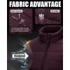 imageOutdoor Ventures Womens Lightweight Puffer Vest Outerwear Zip Up Warm Sleeveless Winter Jacket Padded Gilet Quilted CoatEggplant
