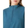 imageOutdoor Ventures Womens Loose Fit 14 Quarter Zip Soft Lightweight Polar Fleece Pullover Jacket with Zipper PocketDeep Blue