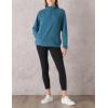 imageOutdoor Ventures Womens Loose Fit 14 Quarter Zip Soft Lightweight Polar Fleece Pullover Jacket with Zipper PocketDeep Blue