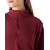 imageOutdoor Ventures Womens Loose Fit 14 Quarter Zip Soft Lightweight Polar Fleece Pullover Jacket with Zipper PocketWine