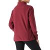 imageOutdoor Ventures Womens Loose Fit 14 Quarter Zip Soft Lightweight Polar Fleece Pullover Jacket with Zipper PocketWine