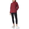 imageOutdoor Ventures Womens Loose Fit 14 Quarter Zip Soft Lightweight Polar Fleece Pullover Jacket with Zipper PocketWine
