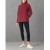 imageOutdoor Ventures Womens Loose Fit 14 Quarter Zip Soft Lightweight Polar Fleece Pullover Jacket with Zipper PocketWine