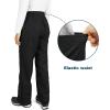 imageOutdoor Ventures Womens Rain Pants Packable Waterproof Hiking Pants Windproof Breathable Outdoor Rain Over PantsBlack
