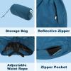imageOutdoor Ventures Womens Rain Pants Packable Waterproof Hiking Pants Windproof Breathable Outdoor Rain Over PantsMoroccan Blue
