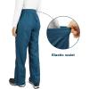 imageOutdoor Ventures Womens Rain Pants Packable Waterproof Hiking Pants Windproof Breathable Outdoor Rain Over PantsMoroccan Blue