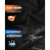 imageOutdoor Ventures Womens Softshell Jacket with Hood Fleece Lined Warm Lightweight Waterproof Insulated WindbreakerBlack