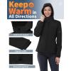 imageOutdoor Ventures Womens Softshell Jacket with Hood Fleece Lined Warm Lightweight Waterproof Insulated WindbreakerBlack