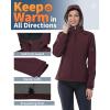 imageOutdoor Ventures Womens Softshell Jacket with Hood Fleece Lined Warm Lightweight Waterproof Insulated WindbreakerDark Red