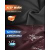 imageOutdoor Ventures Womens Softshell Jacket with Hood Fleece Lined Warm Lightweight Waterproof Insulated WindbreakerDark Red