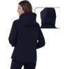 imageOutdoor Ventures Womens Softshell Jacket with Hood Fleece Lined Warm Lightweight Waterproof Insulated WindbreakerDeep Blue