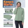 imageOutdoor Ventures Womens Softshell Jacket with Hood Fleece Lined Warm Lightweight Waterproof Insulated WindbreakerIce Green