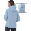 imageOutdoor Ventures Womens Softshell Jacket with Hood Fleece Lined Warm Lightweight Waterproof Insulated WindbreakerLight Blue