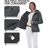 imageOutdoor Ventures Womens Softshell Jacket with Hood Fleece Lined Warm Lightweight Waterproof Insulated WindbreakerLight Grey