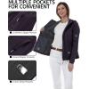 imageOutdoor Ventures Womens Softshell Jacket with Hood Fleece Lined Warm Lightweight Waterproof Insulated WindbreakerPurple Melange
