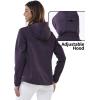imageOutdoor Ventures Womens Softshell Jacket with Hood Fleece Lined Warm Lightweight Waterproof Insulated WindbreakerPurple Melange