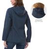 imageOutdoor Ventures Womens Softshell Jacket with Removable Hood Insulated Windbreaker Waterproof Warm Fleece Lined CoatBlue Melange