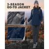 imageOutdoor Ventures Womens Softshell Jacket with Removable Hood Insulated Windbreaker Waterproof Warm Fleece Lined CoatDark Blue
