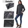 imageOutdoor Ventures Womens Softshell Jacket with Removable Hood Insulated Windbreaker Waterproof Warm Fleece Lined CoatDark Greycheck