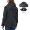 imageOutdoor Ventures Womens Softshell Jacket with Removable Hood Insulated Windbreaker Waterproof Warm Fleece Lined CoatDark Greycheck