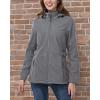 imageOutdoor Ventures Womens Softshell Jacket with Removable Hood Insulated Windbreaker Waterproof Warm Fleece Lined CoatLight Grey Heather