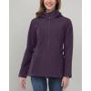 imageOutdoor Ventures Womens Softshell Jacket with Removable Hood Insulated Windbreaker Waterproof Warm Fleece Lined CoatPurple
