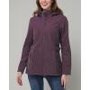 imageOutdoor Ventures Womens Softshell Jacket with Removable Hood Insulated Windbreaker Waterproof Warm Fleece Lined CoatPurplish Red Heather