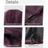 imageOutdoor Ventures Womens Softshell Jacket with Removable Hood Insulated Windbreaker Waterproof Warm Fleece Lined CoatPurplish Red Heather