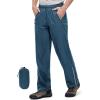 imageOutdoor Ventures Mens Rain Pants Waterproof Rain Overall Pants Windproof Packable Rain Outdoor Pants for Hiking Fishig GolfBlue