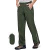 imageOutdoor Ventures Mens Rain Pants Waterproof Rain Overall Pants Windproof Packable Rain Outdoor Pants for Hiking Fishig GolfDark Green
