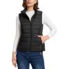 imageOutdoor Ventures Womens Lightweight Puffer Vest Outerwear Zip Up Warm Sleeveless Winter Jacket Padded Gilet Quilted CoatBlack