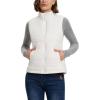 imageOutdoor Ventures Womens Lightweight Puffer Vest Outerwear Zip Up Warm Sleeveless Winter Jacket Padded Gilet Quilted CoatCream
