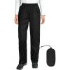 imageOutdoor Ventures Womens Rain Pants Packable Waterproof Hiking Pants Windproof Breathable Outdoor Rain Over PantsBlack