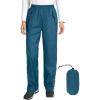 imageOutdoor Ventures Womens Rain Pants Packable Waterproof Hiking Pants Windproof Breathable Outdoor Rain Over PantsMoroccan Blue
