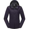 imageOutdoor Ventures Womens Softshell Jacket with Hood Fleece Lined Warm Lightweight Waterproof Insulated WindbreakerPurple Melange