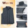 imageOutdoor Ventures Mens Casual Outerwear Vest Lightweight Winter Zip Up Sleeveless Jacket for Hiking Travel Golf RunningDark Grey