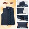 imageOutdoor Ventures Mens Casual Outerwear Vest Lightweight Winter Zip Up Sleeveless Jacket for Hiking Travel Golf RunningMidnight Blue Heather