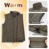 imageOutdoor Ventures Mens Casual Outerwear Vest Lightweight Winter Zip Up Sleeveless Jacket for Hiking Travel Golf RunningOlive