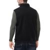 imageOutdoor Ventures Mens FullZip Lightweight Polar Fleece Vest Outerwear with 5 Pockets Warm Winter Sleeveless Jacket CasualBlack