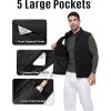 imageOutdoor Ventures Mens FullZip Lightweight Polar Fleece Vest Outerwear with 5 Pockets Warm Winter Sleeveless Jacket CasualBlack