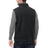imageOutdoor Ventures Mens FullZip Lightweight Polar Fleece Vest Outerwear with 5 Pockets Warm Winter Sleeveless Jacket CasualCharcoal