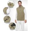 imageOutdoor Ventures Mens FullZip Lightweight Polar Fleece Vest Outerwear with 5 Pockets Warm Winter Sleeveless Jacket CasualLight Brown